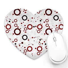 70s Pattern Heart Mousepads by ValentinaDesign