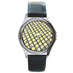 Wafer Size Figure Round Metal Watch by Mariart