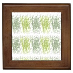 Weeds Grass Green Yellow Leaf Framed Tiles