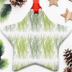 Weeds Grass Green Yellow Leaf Ornament (star)