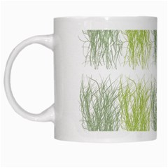 Weeds Grass Green Yellow Leaf White Mugs by Mariart