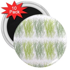 Weeds Grass Green Yellow Leaf 3  Magnets (10 Pack) 