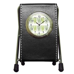 Weeds Grass Green Yellow Leaf Pen Holder Desk Clocks by Mariart