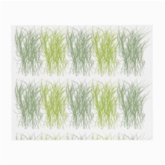 Weeds Grass Green Yellow Leaf Small Glasses Cloth (2-side) by Mariart