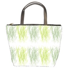 Weeds Grass Green Yellow Leaf Bucket Bags by Mariart