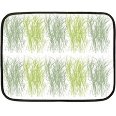 Weeds Grass Green Yellow Leaf Double Sided Fleece Blanket (mini) 