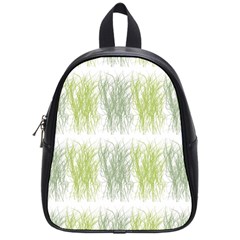 Weeds Grass Green Yellow Leaf School Bag (small) by Mariart