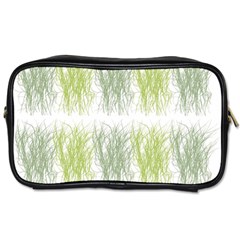 Weeds Grass Green Yellow Leaf Toiletries Bags by Mariart