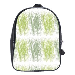 Weeds Grass Green Yellow Leaf School Bag (xl)