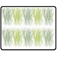 Weeds Grass Green Yellow Leaf Double Sided Fleece Blanket (medium)  by Mariart