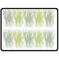 Weeds Grass Green Yellow Leaf Double Sided Fleece Blanket (large) 