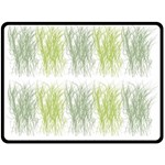 Weeds Grass Green Yellow Leaf Double Sided Fleece Blanket (Large)  80 x60  Blanket Front