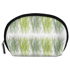 Weeds Grass Green Yellow Leaf Accessory Pouches (large)  by Mariart