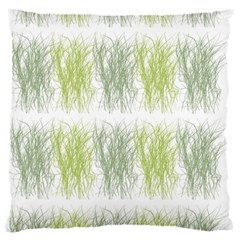 Weeds Grass Green Yellow Leaf Large Flano Cushion Case (one Side)