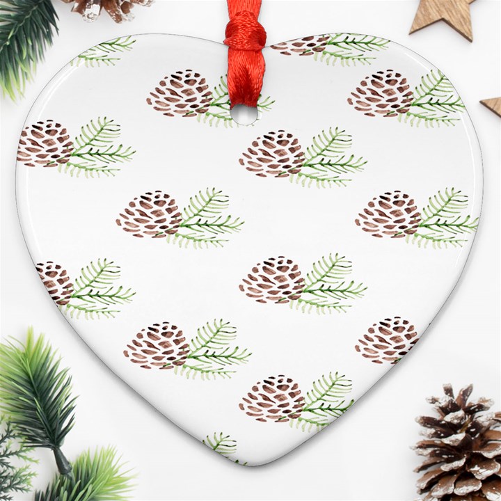 Pinecone Pattern Ornament (Heart)