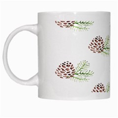 Pinecone Pattern White Mugs by Mariart