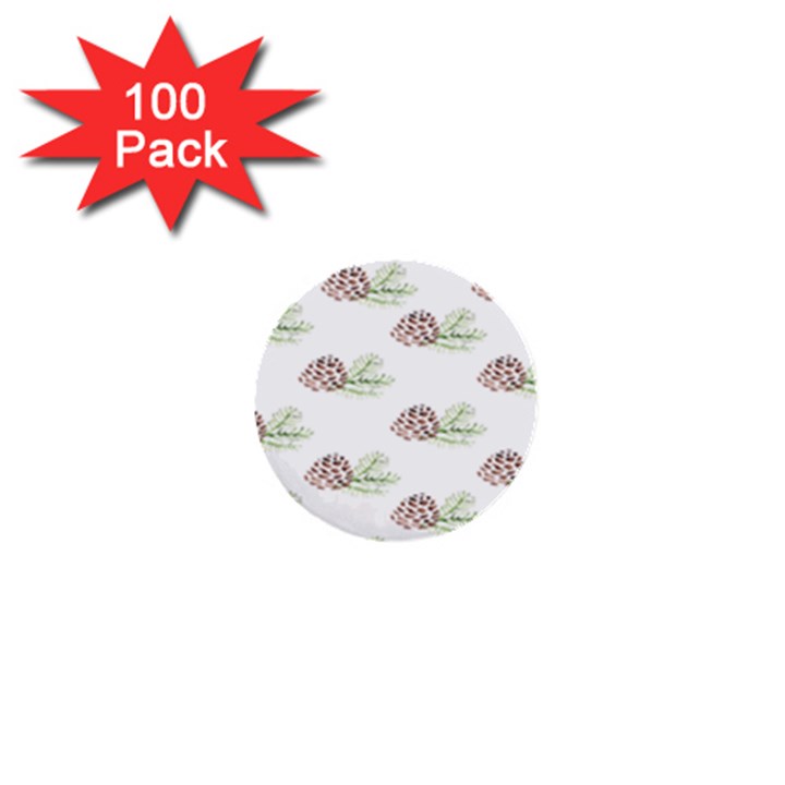 Pinecone Pattern 1  Mini Buttons (100 pack) 