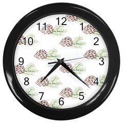 Pinecone Pattern Wall Clocks (black)