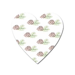 Pinecone Pattern Heart Magnet by Mariart