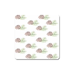 Pinecone Pattern Square Magnet by Mariart