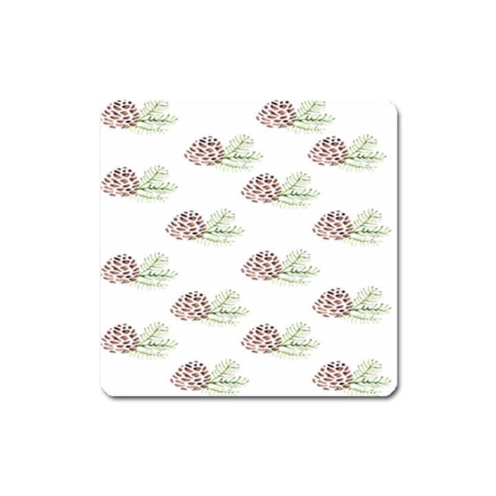 Pinecone Pattern Square Magnet