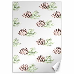 Pinecone Pattern Canvas 12  X 18   by Mariart