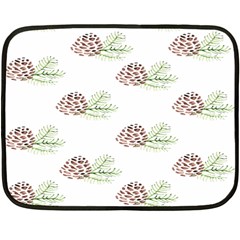 Pinecone Pattern Double Sided Fleece Blanket (mini)  by Mariart