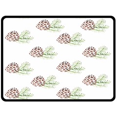 Pinecone Pattern Fleece Blanket (large)  by Mariart