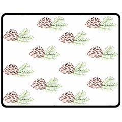 Pinecone Pattern Double Sided Fleece Blanket (medium) 