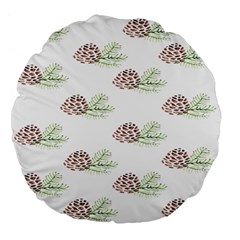 Pinecone Pattern Large 18  Premium Flano Round Cushions by Mariart