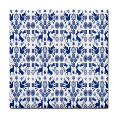 Rabbits Deer Birds Fish Flowers Floral Star Blue White Sexy Animals Tile Coasters by Mariart