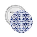 Rabbits Deer Birds Fish Flowers Floral Star Blue White Sexy Animals 2.25  Buttons Front