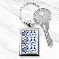 Rabbits Deer Birds Fish Flowers Floral Star Blue White Sexy Animals Key Chains (rectangle)  by Mariart