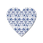 Rabbits Deer Birds Fish Flowers Floral Star Blue White Sexy Animals Heart Magnet Front