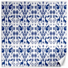 Rabbits Deer Birds Fish Flowers Floral Star Blue White Sexy Animals Canvas 12  X 12   by Mariart