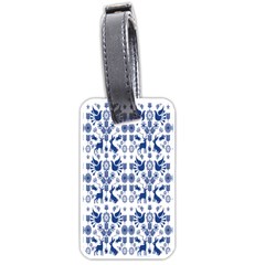 Rabbits Deer Birds Fish Flowers Floral Star Blue White Sexy Animals Luggage Tags (one Side) 