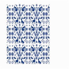 Rabbits Deer Birds Fish Flowers Floral Star Blue White Sexy Animals Large Garden Flag (two Sides) by Mariart