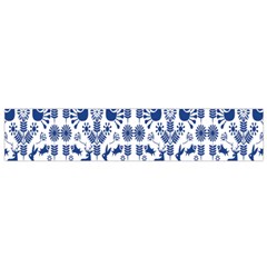 Rabbits Deer Birds Fish Flowers Floral Star Blue White Sexy Animals Flano Scarf (small)