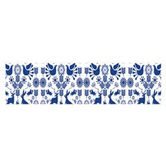 Rabbits Deer Birds Fish Flowers Floral Star Blue White Sexy Animals Satin Scarf (oblong) by Mariart