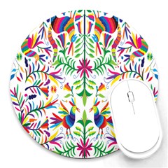 Peacock Rainbow Animals Bird Beauty Sexy Round Mousepads