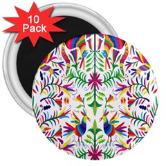 Peacock Rainbow Animals Bird Beauty Sexy 3  Magnets (10 Pack)  by Mariart