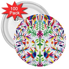 Peacock Rainbow Animals Bird Beauty Sexy 3  Buttons (100 Pack) 