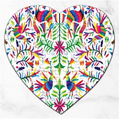 Peacock Rainbow Animals Bird Beauty Sexy Jigsaw Puzzle (heart) by Mariart