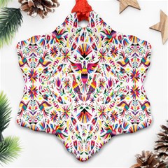 Peacock Rainbow Animals Bird Beauty Sexy Flower Floral Sunflower Star Ornament (snowflake) by Mariart