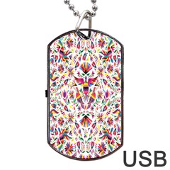 Peacock Rainbow Animals Bird Beauty Sexy Flower Floral Sunflower Star Dog Tag Usb Flash (one Side) by Mariart