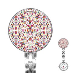 Peacock Rainbow Animals Bird Beauty Sexy Flower Floral Sunflower Star Stainless Steel Nurses Watch