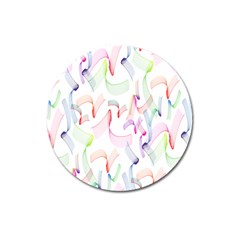 Rainbow Green Purple Pink Red Blue Pattern Zommed Magnet 3  (round) by Mariart