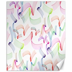 Rainbow Green Purple Pink Red Blue Pattern Zommed Canvas 8  X 10 