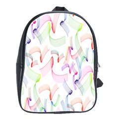 Rainbow Green Purple Pink Red Blue Pattern Zommed School Bag (large) by Mariart