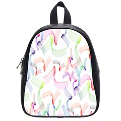 Rainbow Green Purple Pink Red Blue Pattern Zommed School Bag (small)